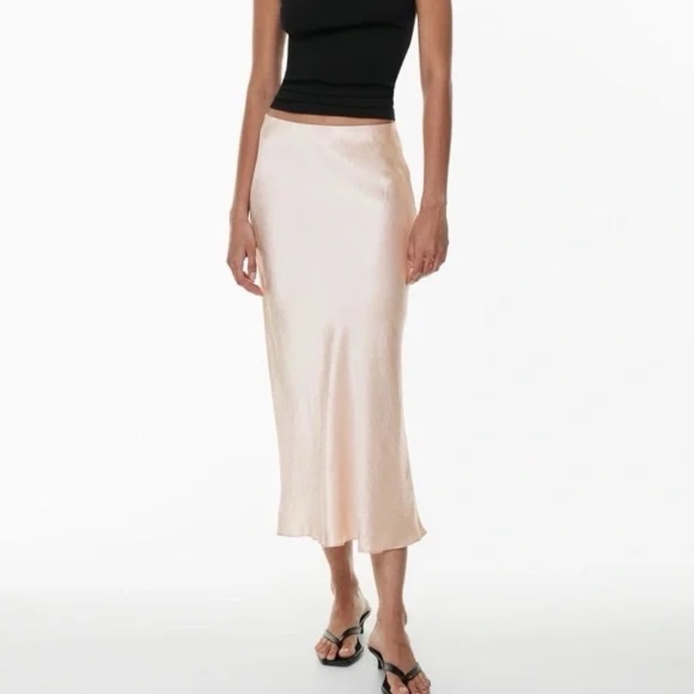 Aritizia Babaton Slip Satin Midi Skirt